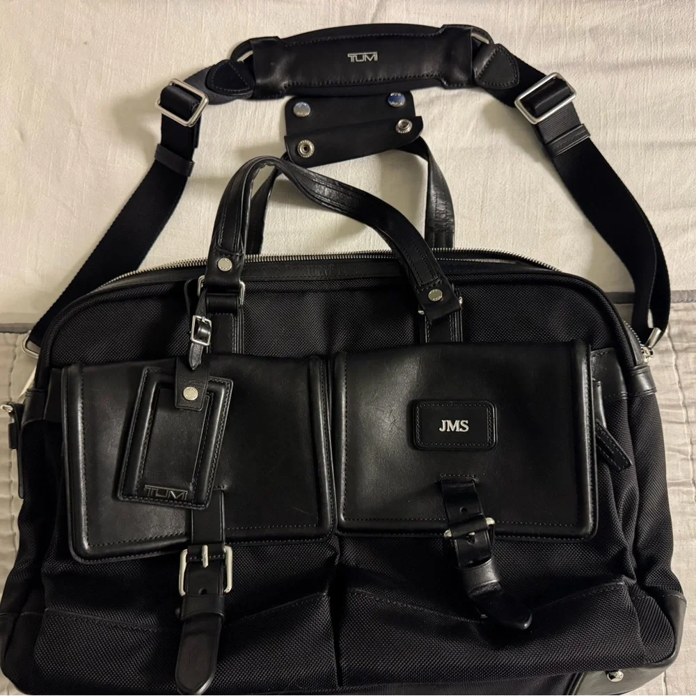 🔥TUMI LUXURY Men’s Black Travel Laptop Briefcase Bag - FEATURES ! EXCELLENT!!
